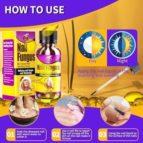 Natural bee venom extract nail strengthener for discolored and brittle nails