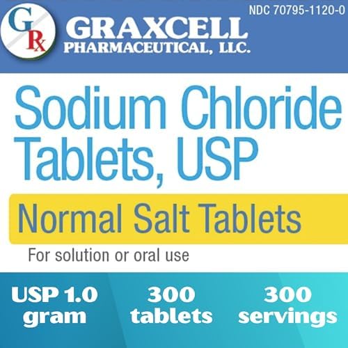 Graxcell 1 gram salt tablets for POTS syndrome and dysautonomia support side label