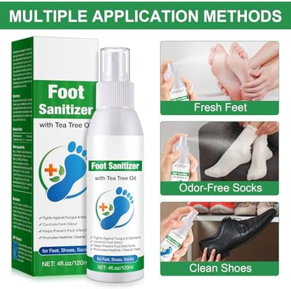 Imported foot sanitizer spray with aloe vera for skin repair and nourishment