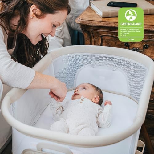 Chicco LullaGlide Plus storage organizer basket beneath the baby cradle