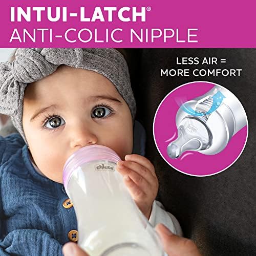 Chicco Duo hybrid bottle compatible medium flow replacement nipples packaging view