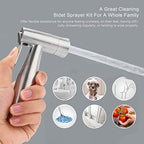 Handheld toilet jet spray wand showing side trigger mechanism