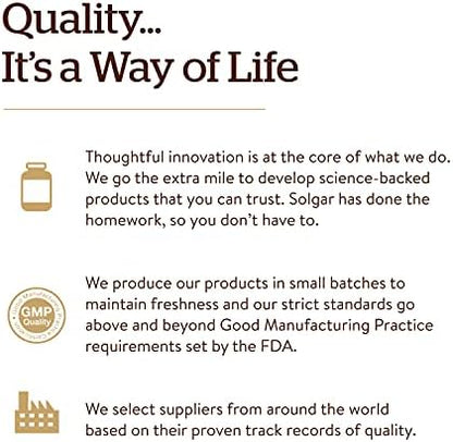 Solgar Oceanic Silica 25mg brown glass bottle displaying daily dosage instructions for adults