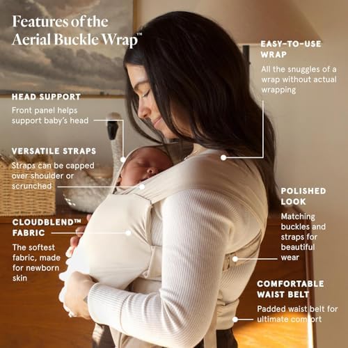 WildBird newborn baby carrier showing padded waist belt and straps