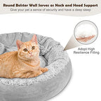 JOEJOY Small Dog Bed Cat Bed with Hooded Blanket, Cozy Cuddler Luxury Puppy Pet Bed, Donut Round Calming Anti-Anxiety Dog Burrow Cave Bed - Anti-Slip Bottom and Machine Washable 23 inch - Image 4