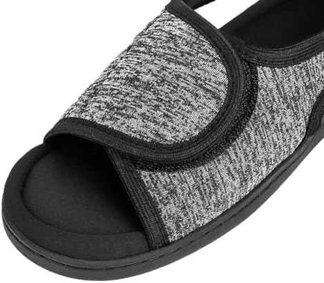 Side view of extra wide slippers for lymphedema and neuropathy recovery.
