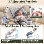Foldable baby rocker frame shown in a compact storage configuration