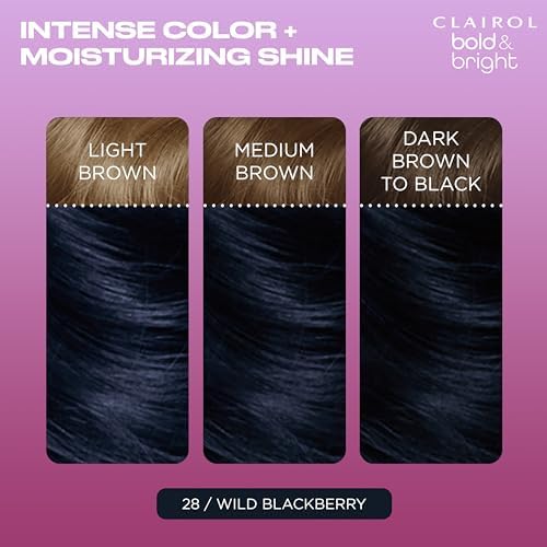 Clairol Bold and Bright hair dye showing the included Color Boost Glaze tube for refreshing shine.