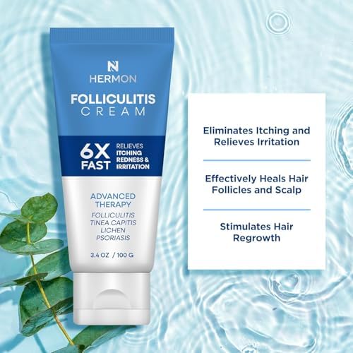 Hermon treatment system application on affected skin and hair follicles for redness relief