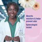 Back label of Vagisil Odor Block Powder showing cornstarch ingredients list.