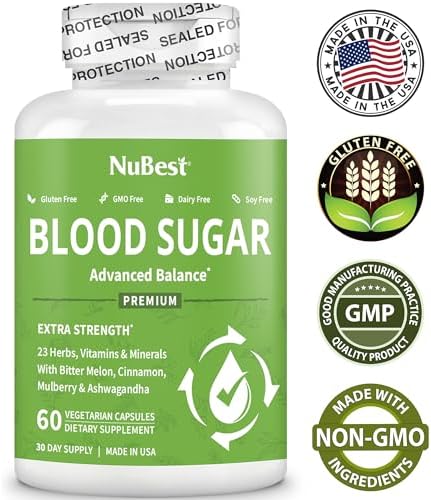 NuBest Blood Sugar metabolic activator supplement dietary guidelines side panel