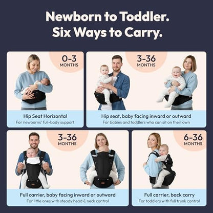Parent using BabbleRoo carrier for back-carry toddler support