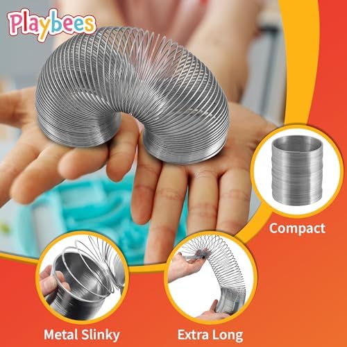 Playbees two inch miniature metal spring toys used as classroom physics wave demonstrators