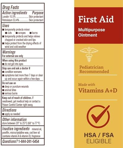 A+D moisturizing skin protectant tube for dry cracked skin relief