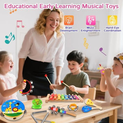 Premium educational musical instrument set for boys and girls with vibrant box packaging