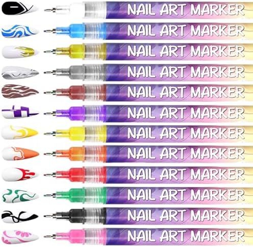 User demonstrating DIY floral nail design with Dujuanus pen