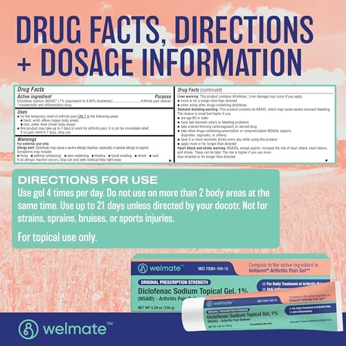 Close up of the dosing guide and cap on the WELMATE diclofenac sodium joint mobility cream tube