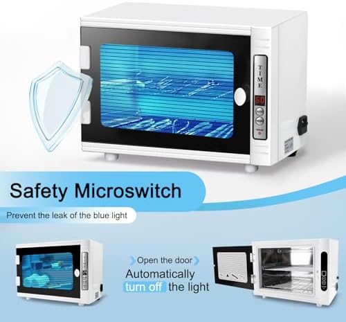 Close up of digital control panel on nail cleaning machine