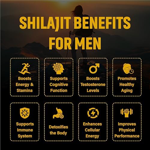 shilajit capsules displaying 10000 mg supplements equivalent strength and 85 minerals