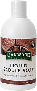 Oakwood Liquid Saddle Soap bottle front view