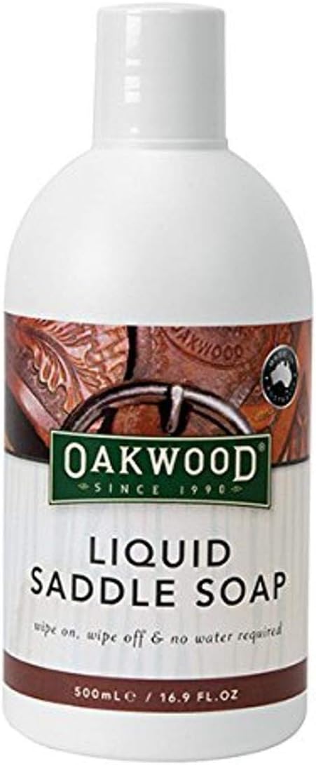 Oakwood Liquid Saddle Soap bottle front view