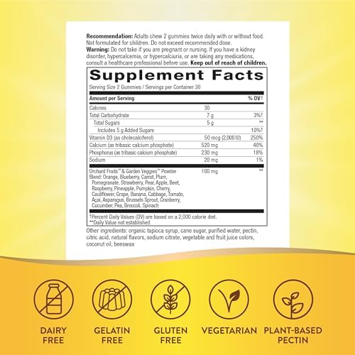 Nature's Way Alive! Calcium and Vitamin D3 Gummies texture and gummy close up