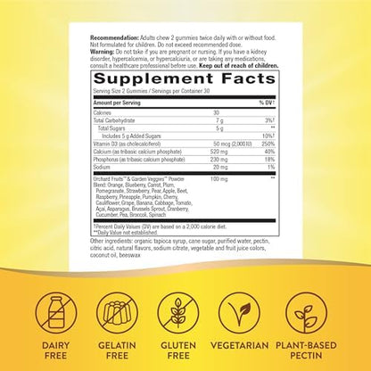 Nature's Way Alive! Calcium and Vitamin D3 Gummies texture and gummy close up