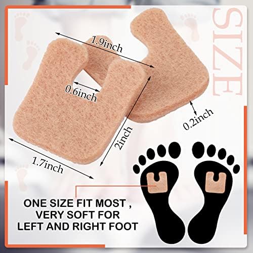 Close up of 1/4 inch thick metatarsal corn pads showing adhesive backing.