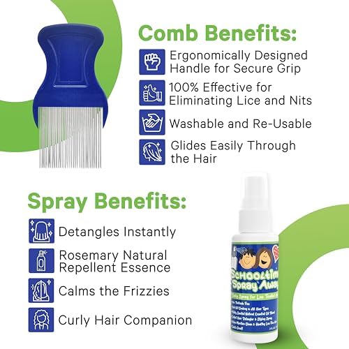 Professional stainless steel nit removal comb close up