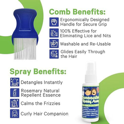 Professional stainless steel nit removal comb close up