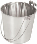 Advance Pet Products 2 Quart Heavy Duty Stainless Steel Flat Side Bucket | Durable Food & Water Pail for Dogs, Cats, Kennels, Cages and Critter Crates | Multi-Purpose Bucket - Image 13