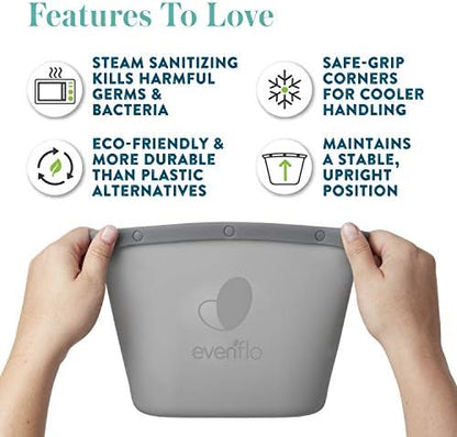 Evenflo reusable silicone steam bag for baby bottles