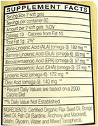 Nutmeg State Nutrition HealthyWise Omega 3 6 9 supplement label and nutritional details