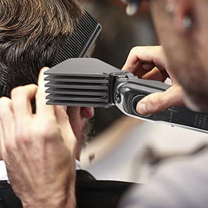 Set of Afanso gray hair clipper guide combs on professional clipper