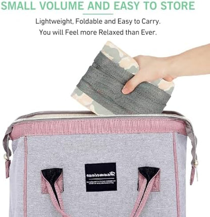 Back view of the dual separate shoulder strap alignment on the green baby wrap sling