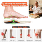 Underneath view of MelSyd insoles highlighting shock absorbing heel and midfoot cushioning.