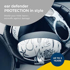 Front view of Banz baby earmuffs travel case showing zipper