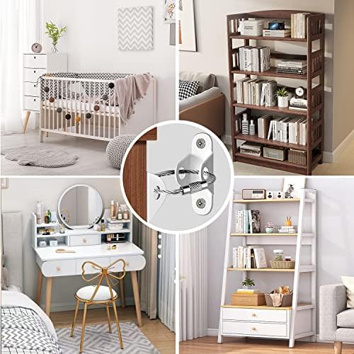 Premium quality white metal furniture wall anchors package contents overview.