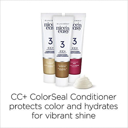 USA imported Clairol Nice n Easy lightest golden brown hair dye color chart displaying expected shade outcomes