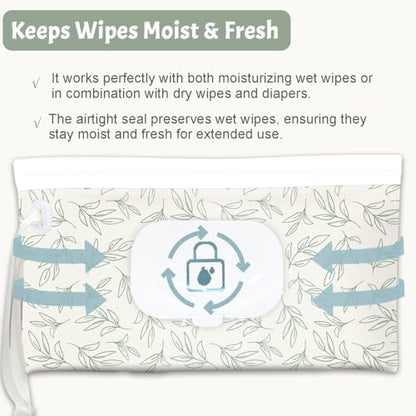 Close up of Cephira wipe dispenser flip-top lid and floral pattern