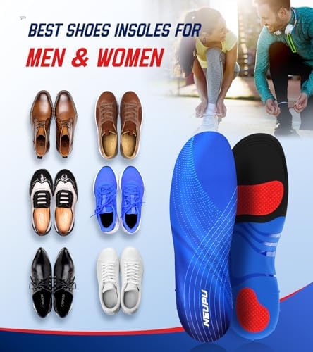 Close up of the deep TPU heel cup on Neupu orthotic insoles designed for stability and motion control.