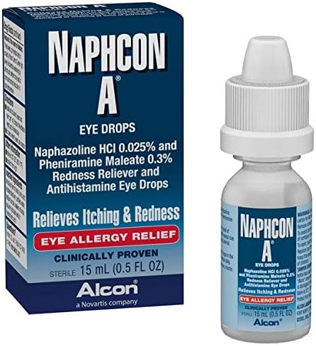 Naphcon-A imported antihistamine eye drops for redness and itching relief