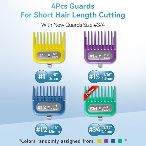 Close up view of the durable rounded teeth on the CLIPFIT premium hair clipper guards designed for smooth blending.