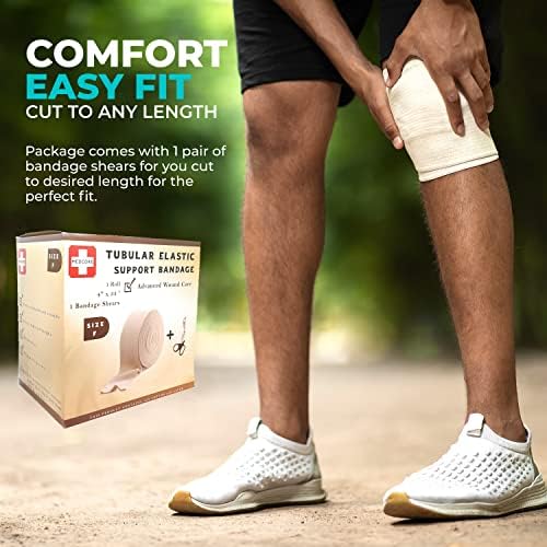 USA imported MEDca Size F tubular support bandage packaging and contents