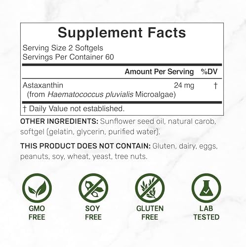 Deal Supplement Astaxanthin double strength dietary supplement packaging detailing Icelandic microalgae source.