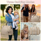 Bagsmart Yorige diaper tote bag open main compartment view