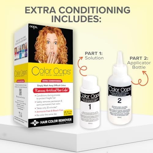 Side view of Color Oops Extra Conditioning box with product details