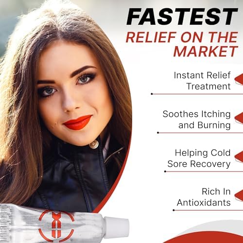 Fast acting cold sore treatment for lip tingling and burning relief