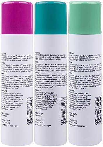 Three 2 ounce bottles of FDS feminine deodorant spray for daily odor protection.