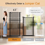 Senneny auto close cat gate illustrating the swinging metal door operation.